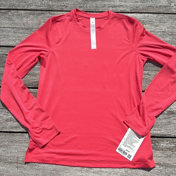 lululemon athletica Tops - Lululemon Ultralight Hip-Length Long-Sleeve Shirt glazed pink size 4 NWT